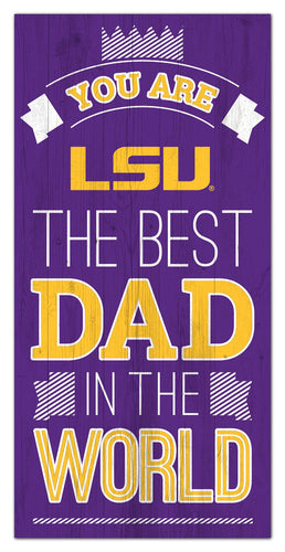 LSU Tigers Best Dad Wood Sign - 6