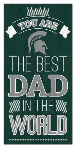 Michigan State Spartans Best Dad Wood Sign - 6