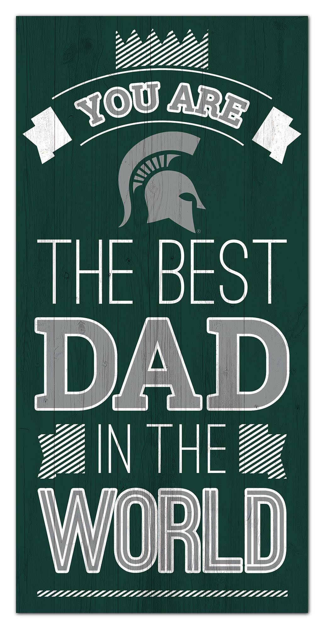 Michigan State Spartans Best Dad Wood Sign - 6