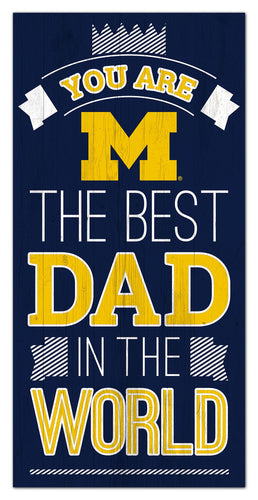 Michigan Wolverines Best Dad Wood Sign - 6