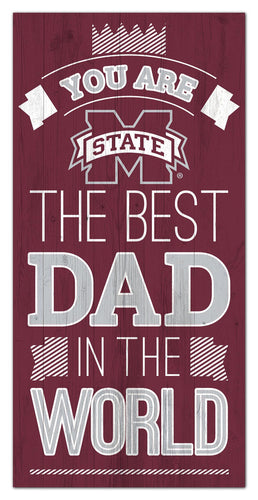 Mississippi State Bulldogs Best Dad Wood Sign - 6
