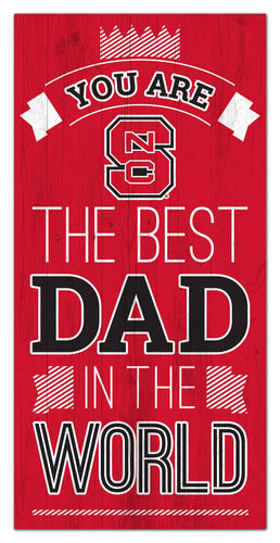 NC State Wolfpack Best Dad Wood Sign - 6