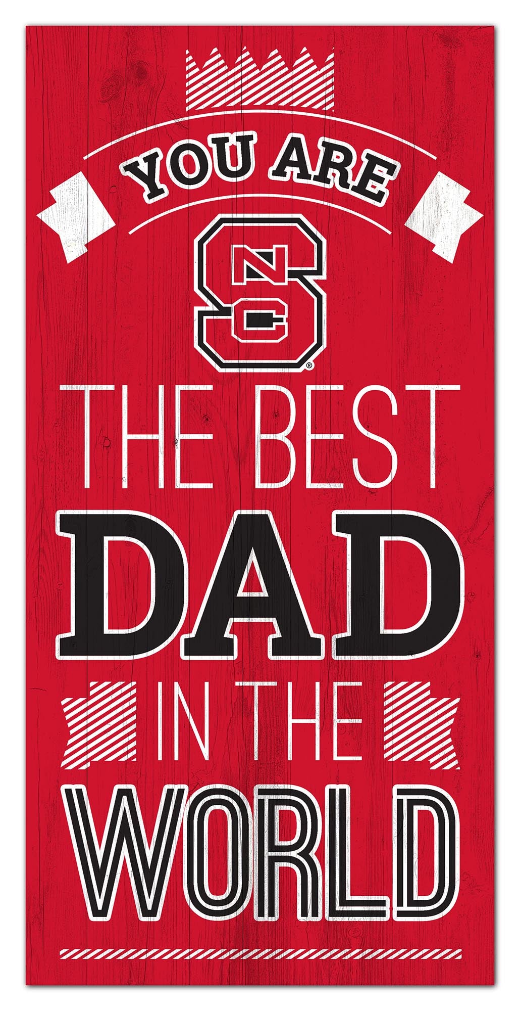NC State Wolfpack Best Dad Wood Sign - 6