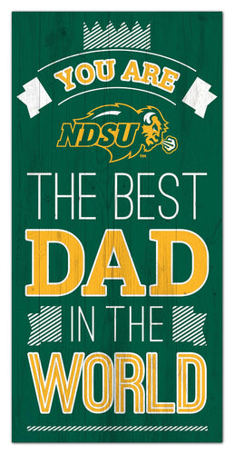 NDSU Bison Best Dad Wood Sign - 6