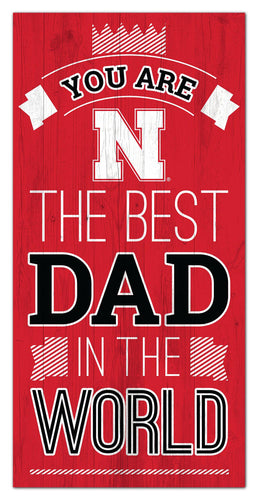 Nebraska Cornhuskers Best Dad Wood Sign - 6