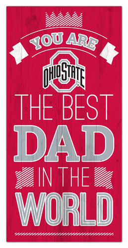 Ohio State Buckeyes Best Dad Wood Sign - 6