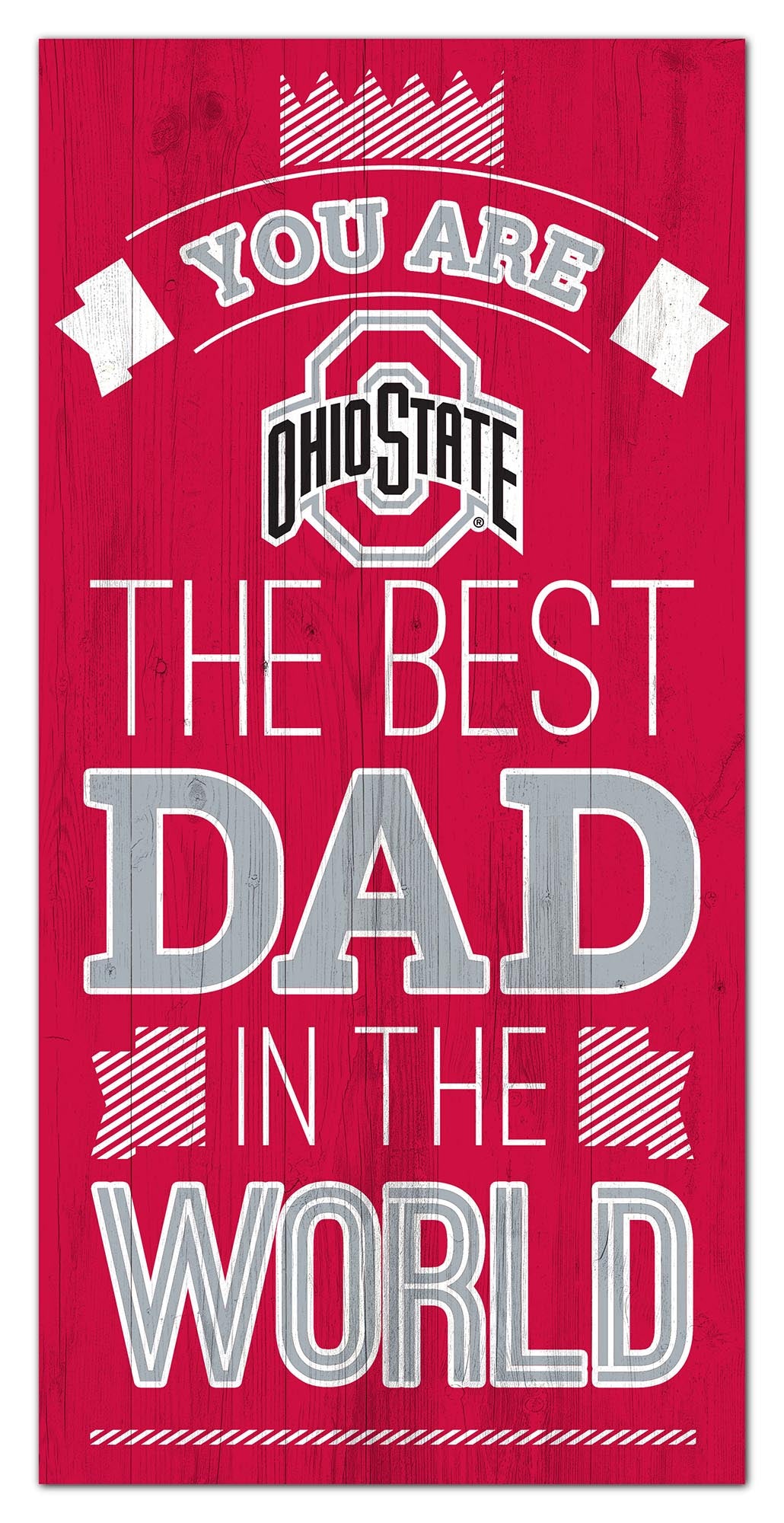 Ohio State Buckeyes Best Dad Wood Sign - 6