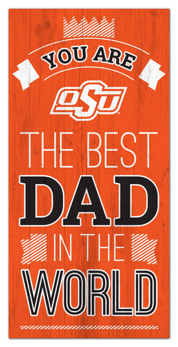Oklahoma State Cowboys Best Dad Wood Sign - 6