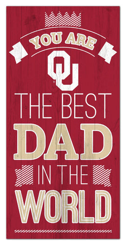 Oklahoma Sooners Best Dad Wood Sign - 6
