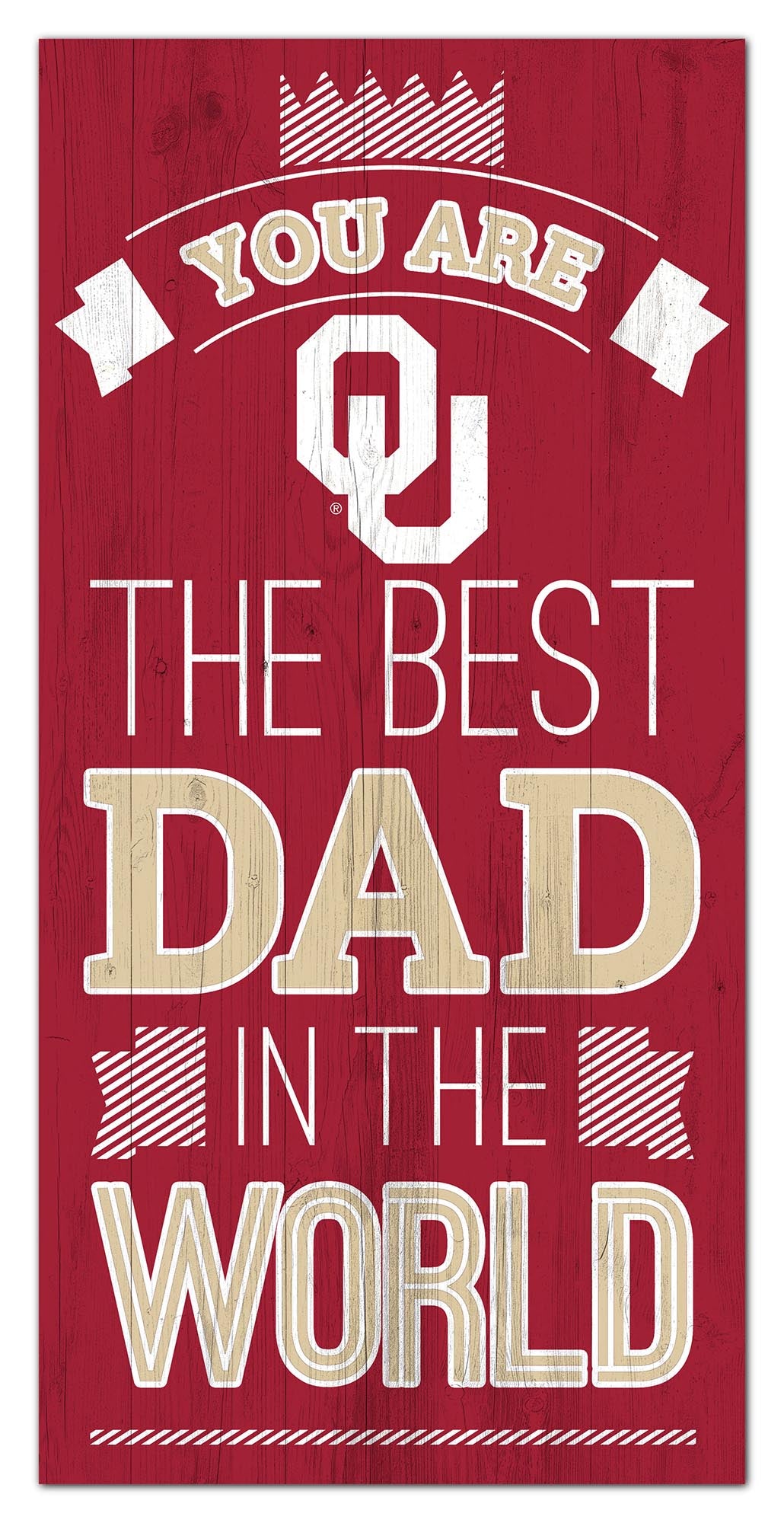Oklahoma Sooners Best Dad Wood Sign - 6