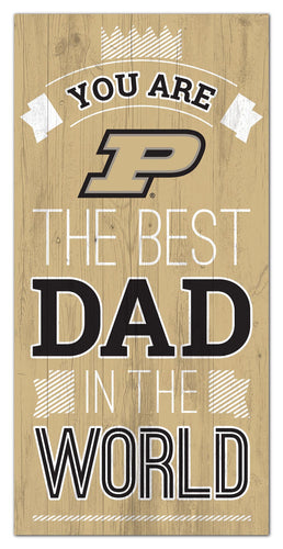 Purdue Boilermakers Best Dad Wood Sign - 6