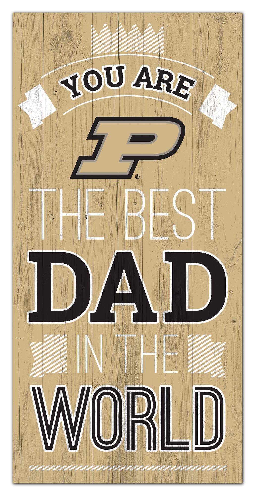 Purdue Boilermakers Best Dad Wood Sign - 6