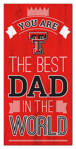 Texas Tech Red Raiders Best Dad Wood Sign - 6