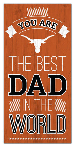 Texas Longhorns Best Dad Wood Sign - 6