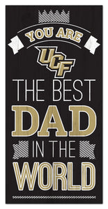 UCF Golden Knights Best Dad Wood Sign - 6"x12"