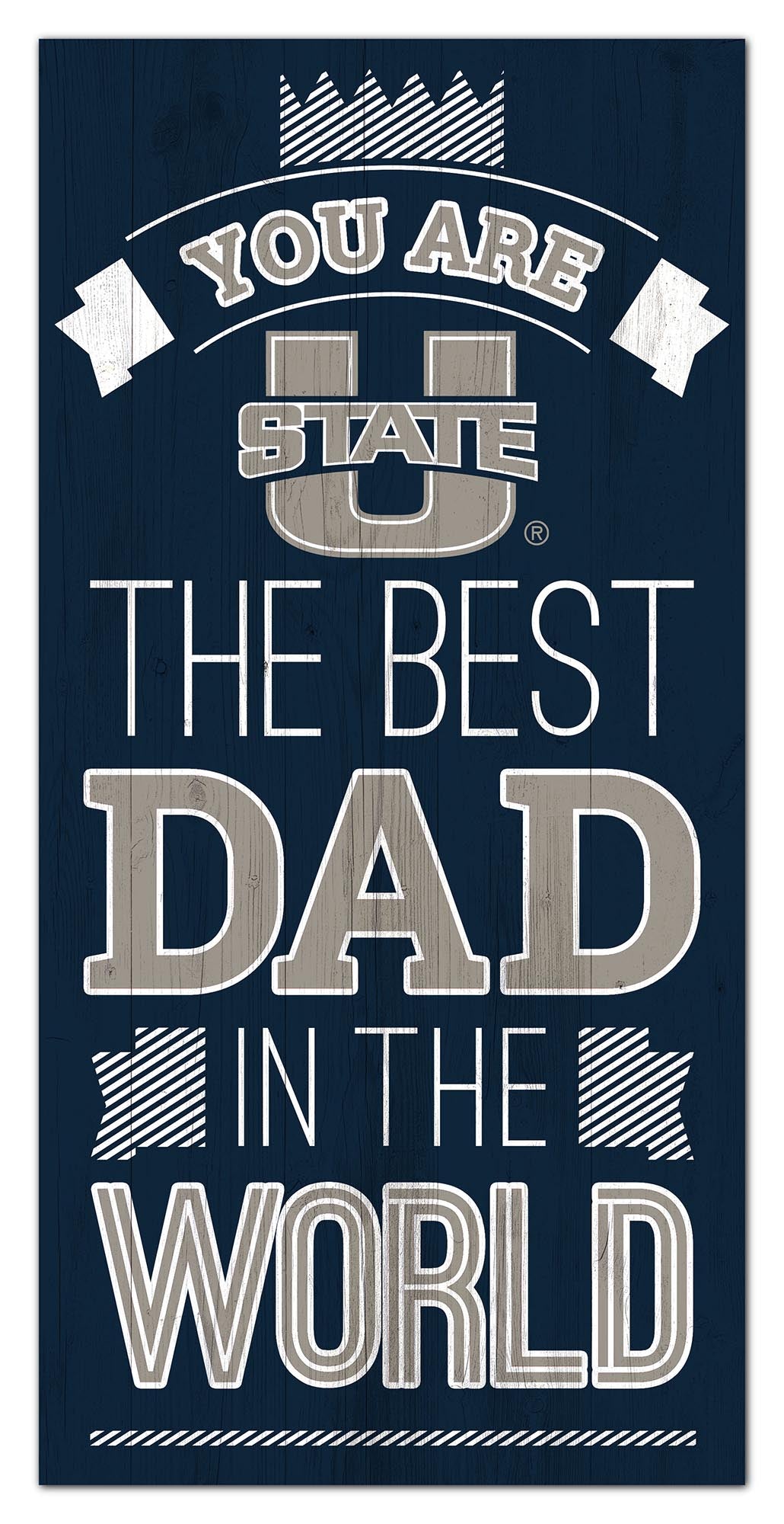Utah State Aggies Best Dad Wood Sign - 6