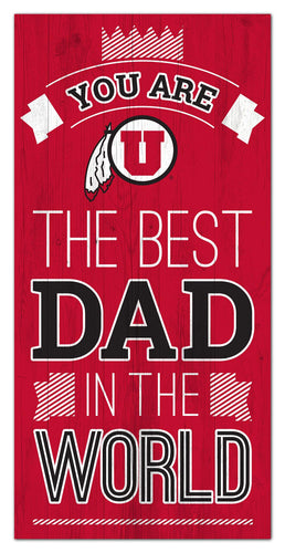 Utah Utes Best Dad Wood Sign - 6