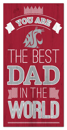 Washington State Cougars Best Dad Wood Sign - 6