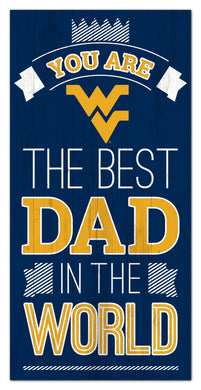 West Virginia Mountaineers Best Dad Wood Sign - 6