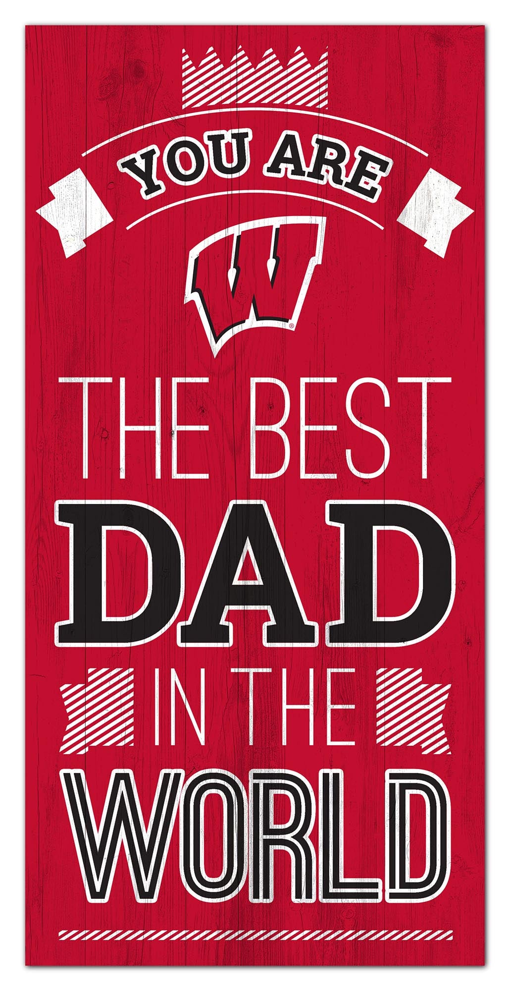 Wisconsin Badgers Best Dad Wood Sign - 6