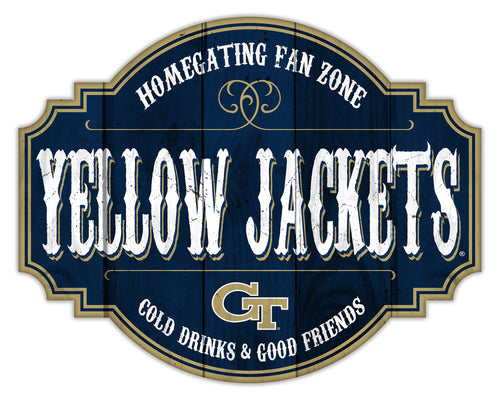 Georgia Tech Yellow Jackets Homegating Wood Tavern Sign - 12
