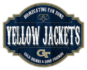Georgia Tech Yellow Jackets Homegating Wood Tavern Sign - 12"