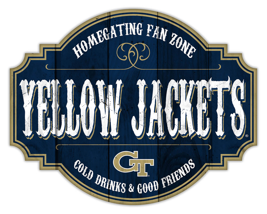 Georgia Tech Yellow Jackets Homegating Wood Tavern Sign - 12