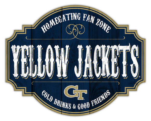 Georgia Tech Yellow Jackets Homegating Wood Tavern Sign - 24