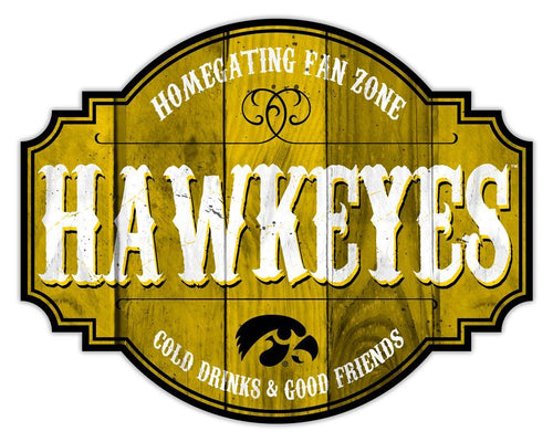 Iowa Hawkeyes Homegating Wood Tavern Sign - 24