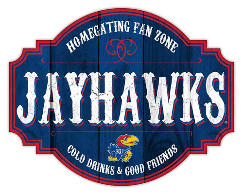 Kansas Jayhawks Homegating Wood Tavern Sign - 24