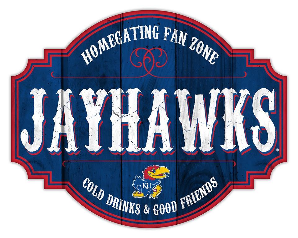 Kansas Jayhawks Homegating Wood Tavern Sign - 24