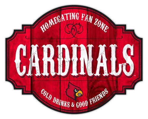 Louisville Cardinals Homegating Wood Tavern Sign - 12
