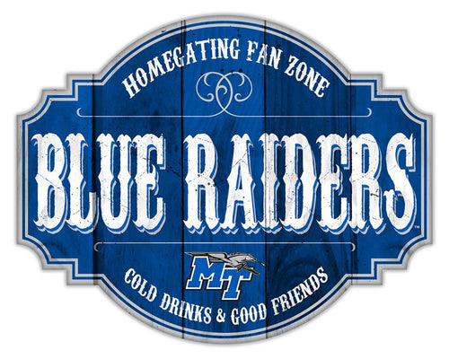 Middle Tennessee State Blue Raiders Homegating Wood Tavern Sign - 12