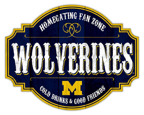Michigan Woldverines Homegating Wood Tavern Sign - 24