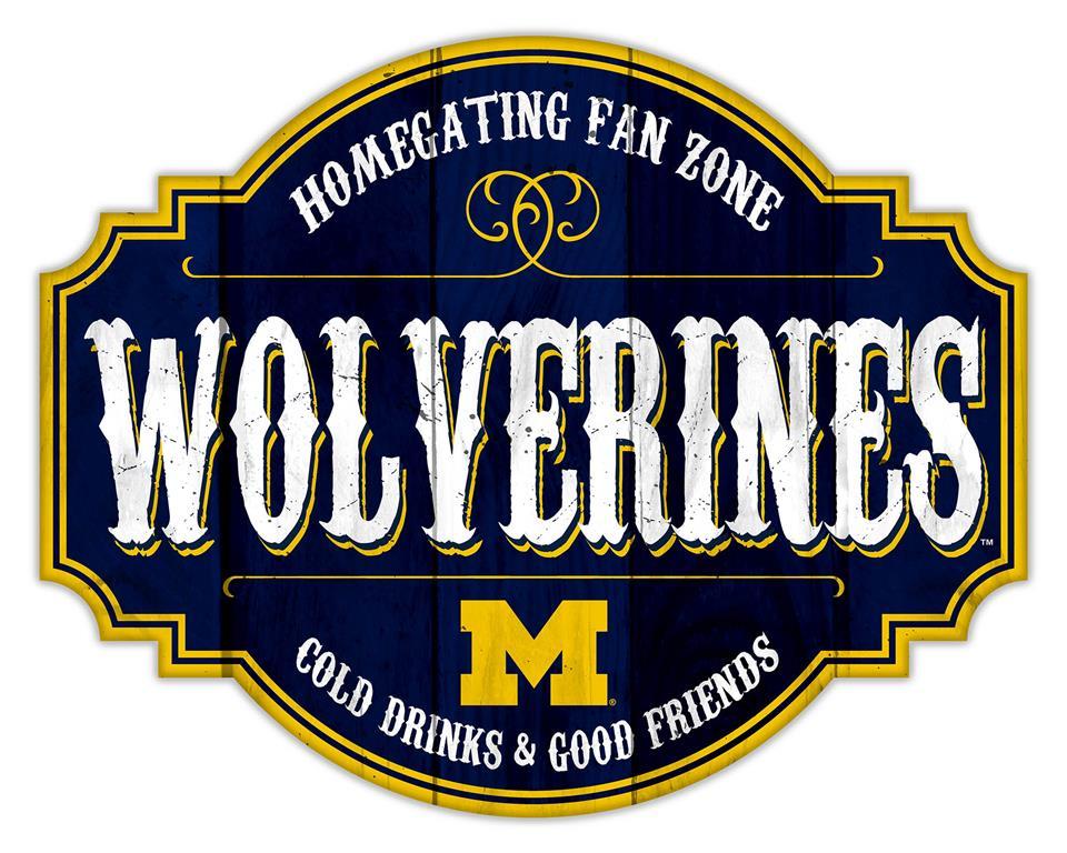 Michigan Woldverines Homegating Wood Tavern Sign - 24