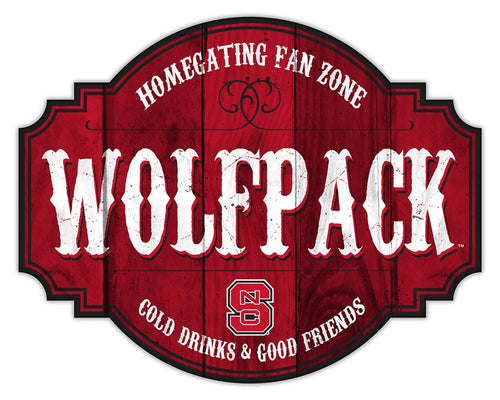 NC State Wolfpack Homegating Wood Tavern Sign - 12