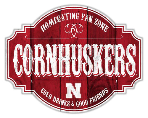 Nebraska Cornhuskers Homegating Wood Tavern Sign - 24
