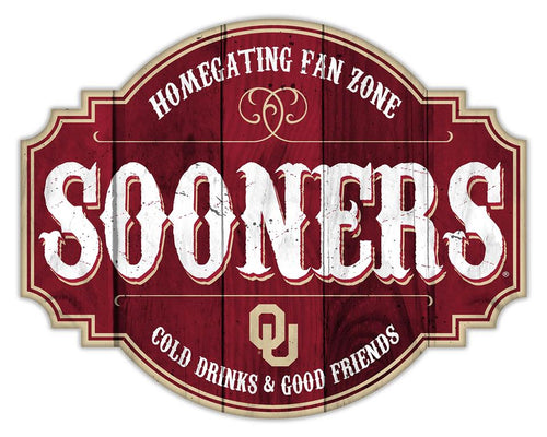 Oklahoma Sooners Homegating Wood Tavern Sign - 12