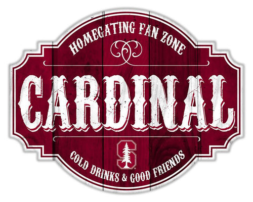 Stanford Cardinal Homegating Wood Tavern Sign - 24