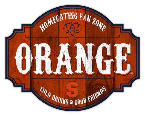 Syracuse Orange Homegating Wood Tavern Sign - 24