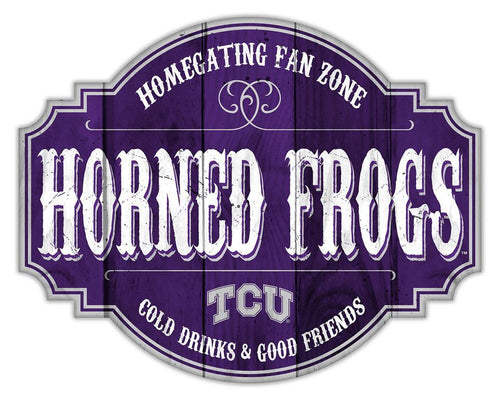 TCU Horned Frogs Homegating Wood Tavern Sign - 24