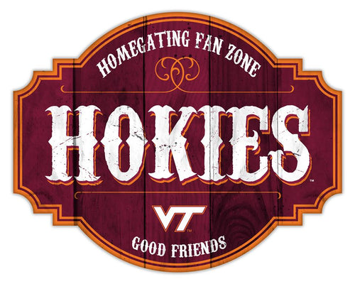 Virginia Tech Hokies Homegating Wood Tavern Sign - 12