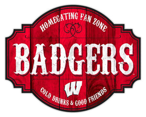 Wisconsin Badgers Homegating Wood Tavern Sign - 24"
