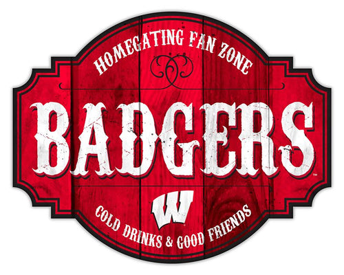 Wisconsin Badgers Homegating Wood Tavern Sign - 12