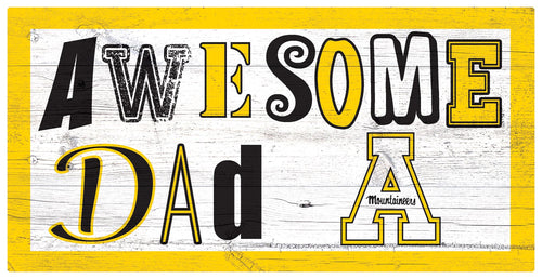 Appalachian State Mountaineers Awesome Dad Wood Sign - 6