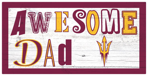 Arizona State Sun Devils Awesome Dad Wood Sign - 6