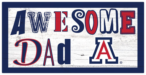 Arizona Wildcats Awesome Dad Wood Sign - 6