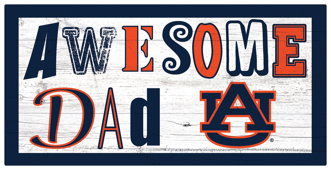 Auburn Tigers Awesome Dad Wood Sign - 6