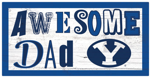 BYU Cougars Awesome Dad Wood Sign - 6