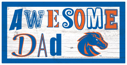 Boise State Broncos Awesome Dad Wood Sign - 6